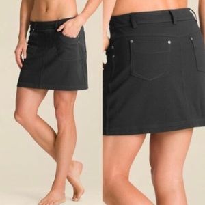 Athleta Black Bettona Mini Athletic Skort Skirt